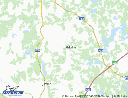 Mapa MICHELIN Aizkalnes pagasts - ViaMichelin