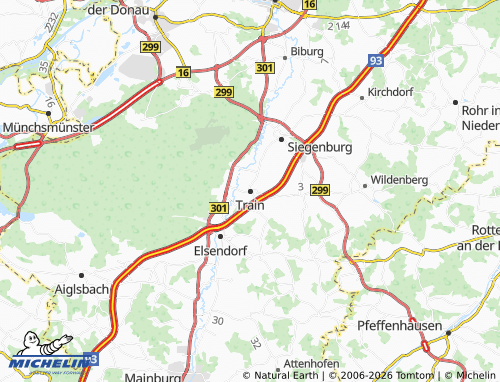 Mapa MICHELIN Train - ViaMichelin