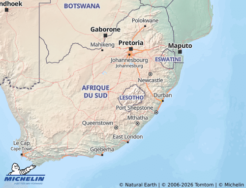 Kaart MICHELIN Lesotho - ViaMichelin