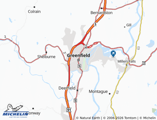 Kaart MICHELIN Greenfield - ViaMichelin