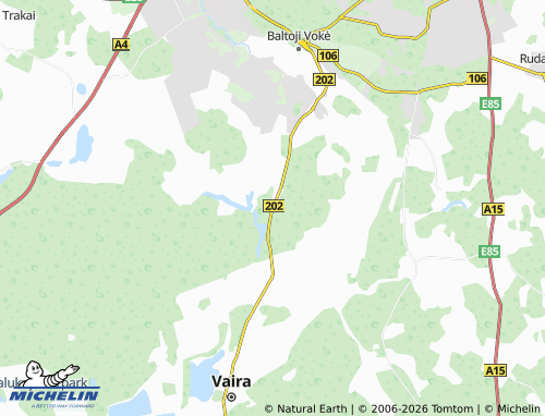 MICHELIN Kryžiškės map - ViaMichelin