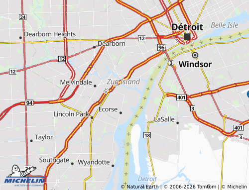 Mappa MICHELIN River Rouge - ViaMichelin