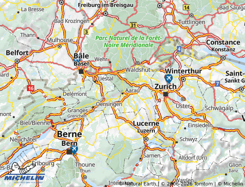 Mappa MICHELIN Aarau - ViaMichelin