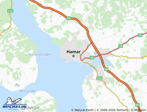 Carte MICHELIN Hamar - ViaMichelin