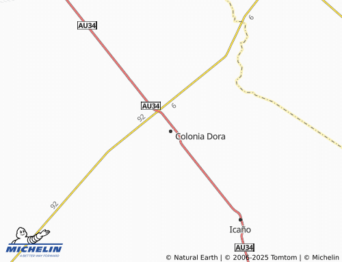 MICHELIN Colonia Dora map - ViaMichelin