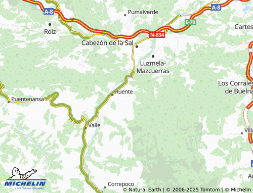 Mapa MICHELIN Ucieda de Arriba - ViaMichelin