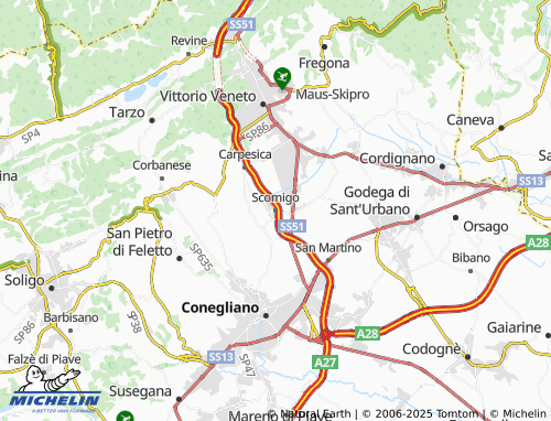 MICHELIN Scomigo map - ViaMichelin
