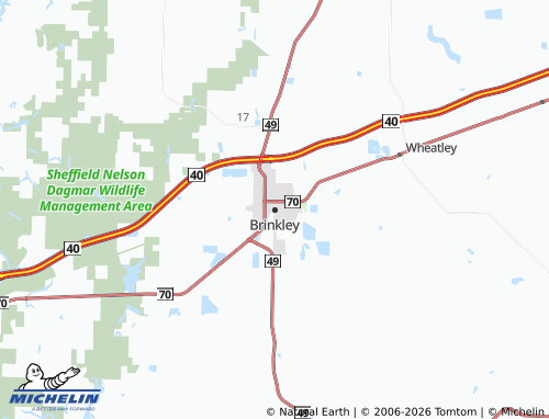 Mappa MICHELIN Brinkley - ViaMichelin
