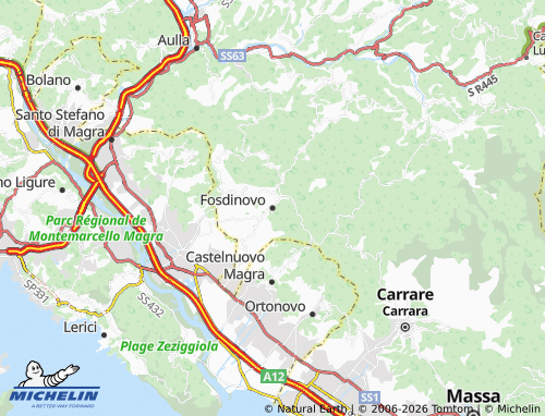 Mappa MICHELIN Fosdinovo - ViaMichelin