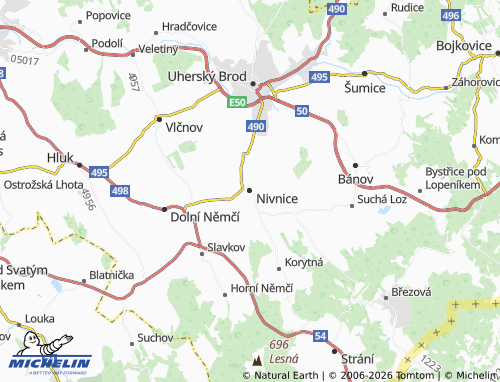 Mappa MICHELIN Nivnice - ViaMichelin
