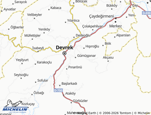 Mappa MICHELIN Gümüşpınar - ViaMichelin