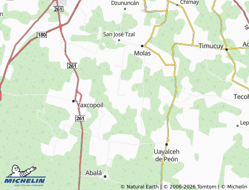 Mappa MICHELIN San Antonio Tzacalá - ViaMichelin