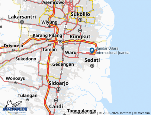 MICHELIN Sedati Agung map - ViaMichelin