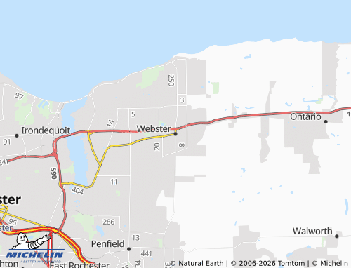 Mapa MICHELIN Webster - ViaMichelin