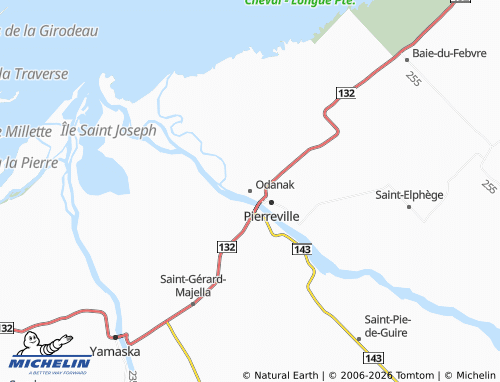 MICHELIN Odanak map - ViaMichelin