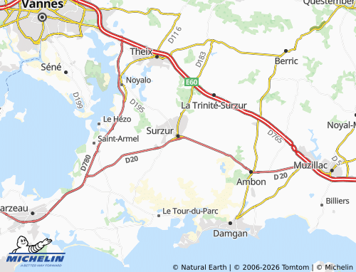 Mappa MICHELIN Surzur - ViaMichelin
