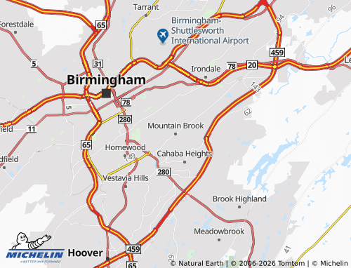 Mapa MICHELIN Mountain Brook - ViaMichelin