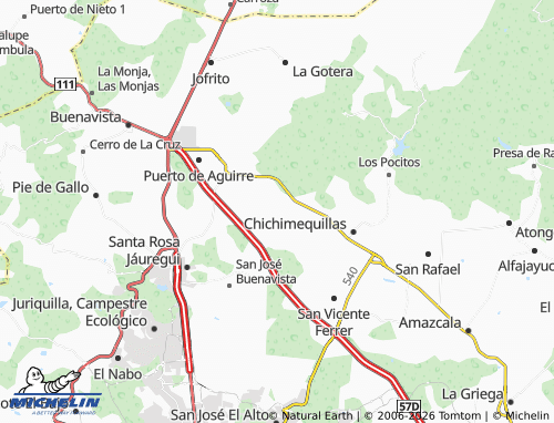 Mappa MICHELIN Tierra Blanca - ViaMichelin