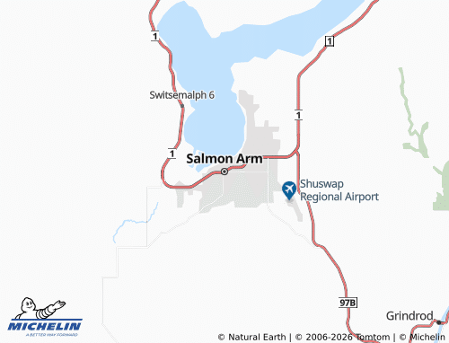 Kaart MICHELIN Salmon Arm - ViaMichelin