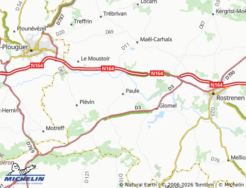 Mappa MICHELIN Paule - ViaMichelin
