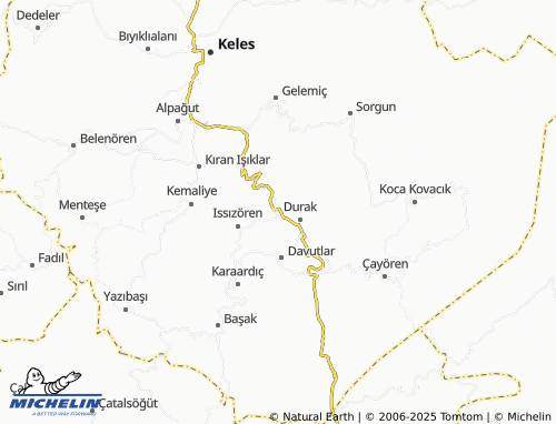 MICHELIN Denizler map - ViaMichelin