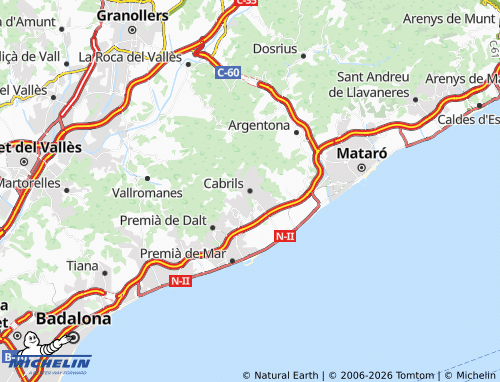 MICHELIN Cabrils map - ViaMichelin