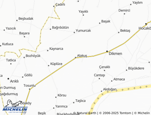 MICHELIN-Landkarte Alakuş - ViaMichelin
