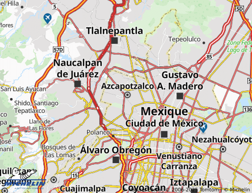 MICHELIN Centro de Azcapotzalco, Colonia Villa Azcapotzalco map - ViaMichelin