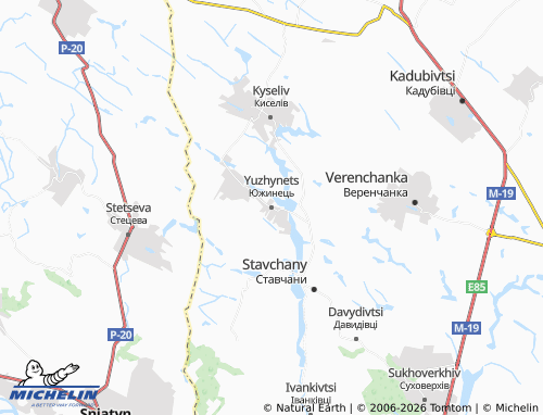 Mappa MICHELIN Yuzhynets - ViaMichelin