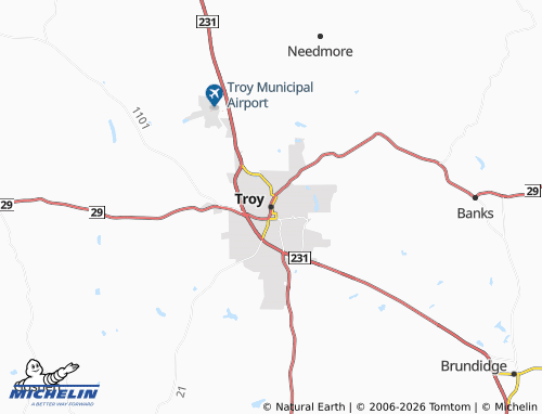 Mapa MICHELIN Troy - ViaMichelin