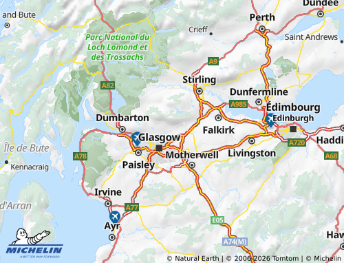 Carte MICHELIN East Dunbartonshire - ViaMichelin