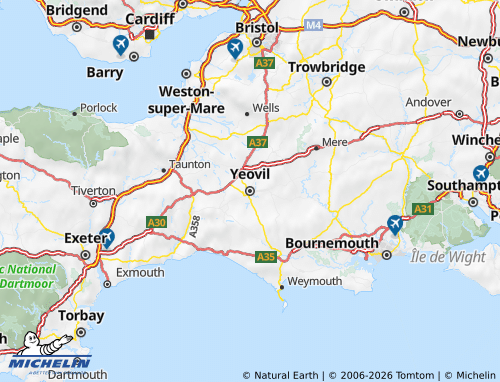 Mappa MICHELIN Somerset - ViaMichelin