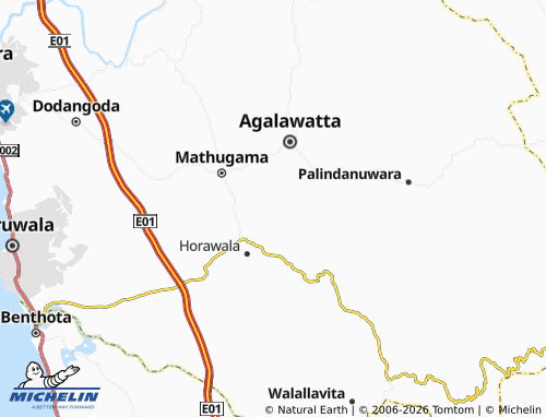 MICHELIN-Landkarte Badugama New Colony - ViaMichelin