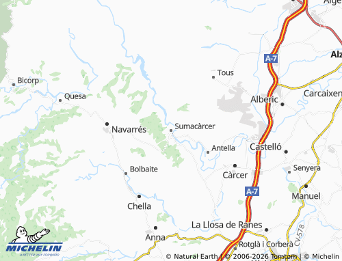 MICHELIN Sumacàrcer map - ViaMichelin
