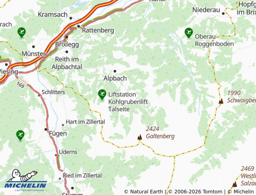 Mappa MICHELIN Inneralpbach - ViaMichelin