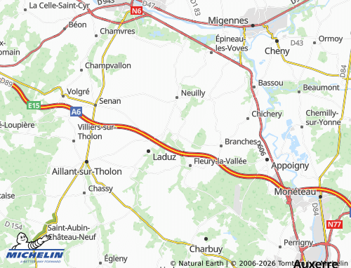 Mappa MICHELIN Guerchy - ViaMichelin