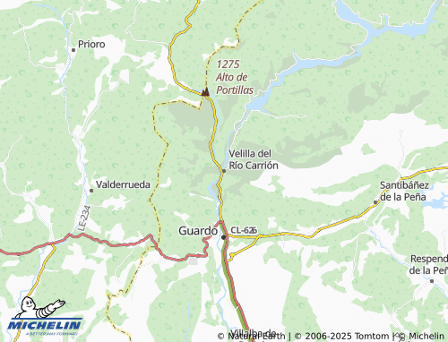 MICHELIN Velilla del Río Carrión map - ViaMichelin
