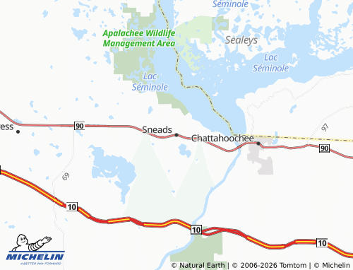 Mapa MICHELIN Sneads - ViaMichelin