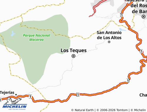 MICHELIN-Landkarte Los Teques - ViaMichelin