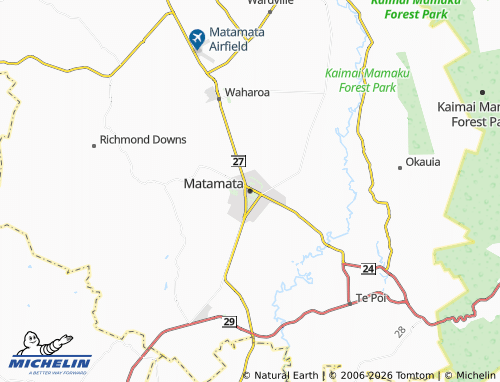 Mapa MICHELIN Matamata - ViaMichelin