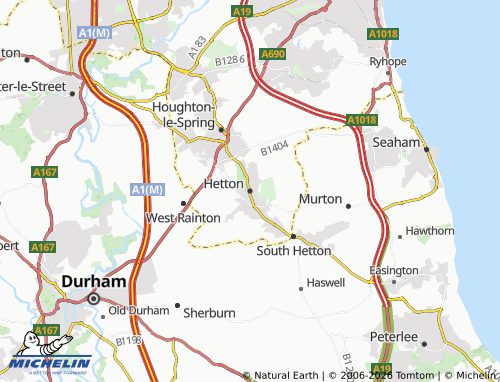 MICHELIN Hetton map - ViaMichelin