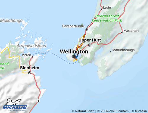Mapa MICHELIN Wellington - ViaMichelin
