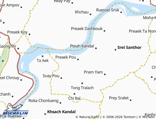 Mapa MICHELIN Preaek Pou - ViaMichelin