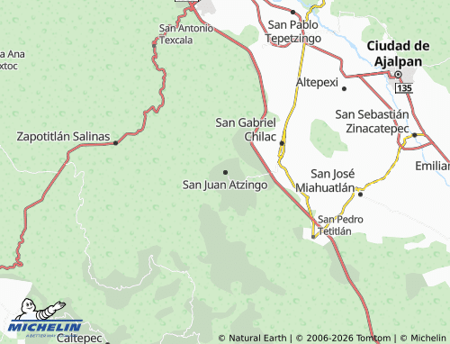 Mapa MICHELIN San Juan Atzingo - ViaMichelin