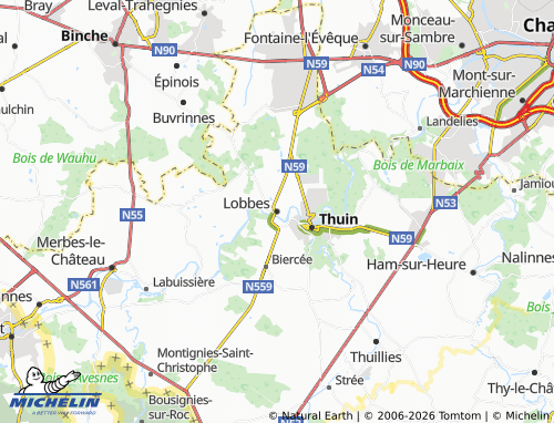 Mappa MICHELIN Lobbes - ViaMichelin