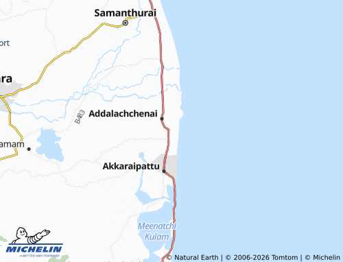 Carte MICHELIN Addalachchenai 10 - ViaMichelin