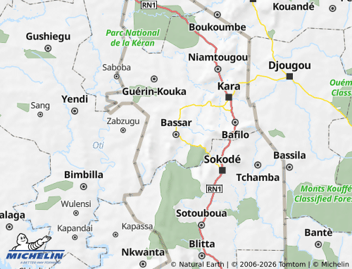 MICHELIN Bassar map - ViaMichelin