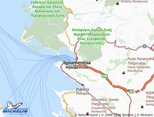 MICHELIN Igoumenitsa map - ViaMichelin