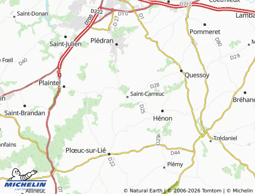 Mapa MICHELIN Saint-Carreuc - ViaMichelin