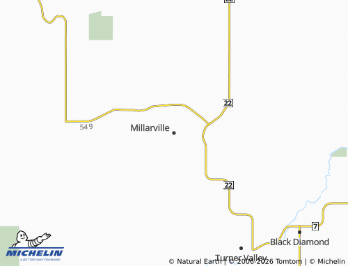 Mapa MICHELIN Millarville - ViaMichelin